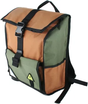 Green Guru Joyride 24L Roll Top Backpack Earthtone Upcycled Material Colors Vary