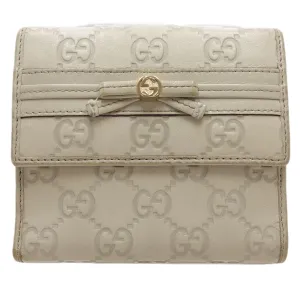 Gucci Leather Bifold Wallet Ivory