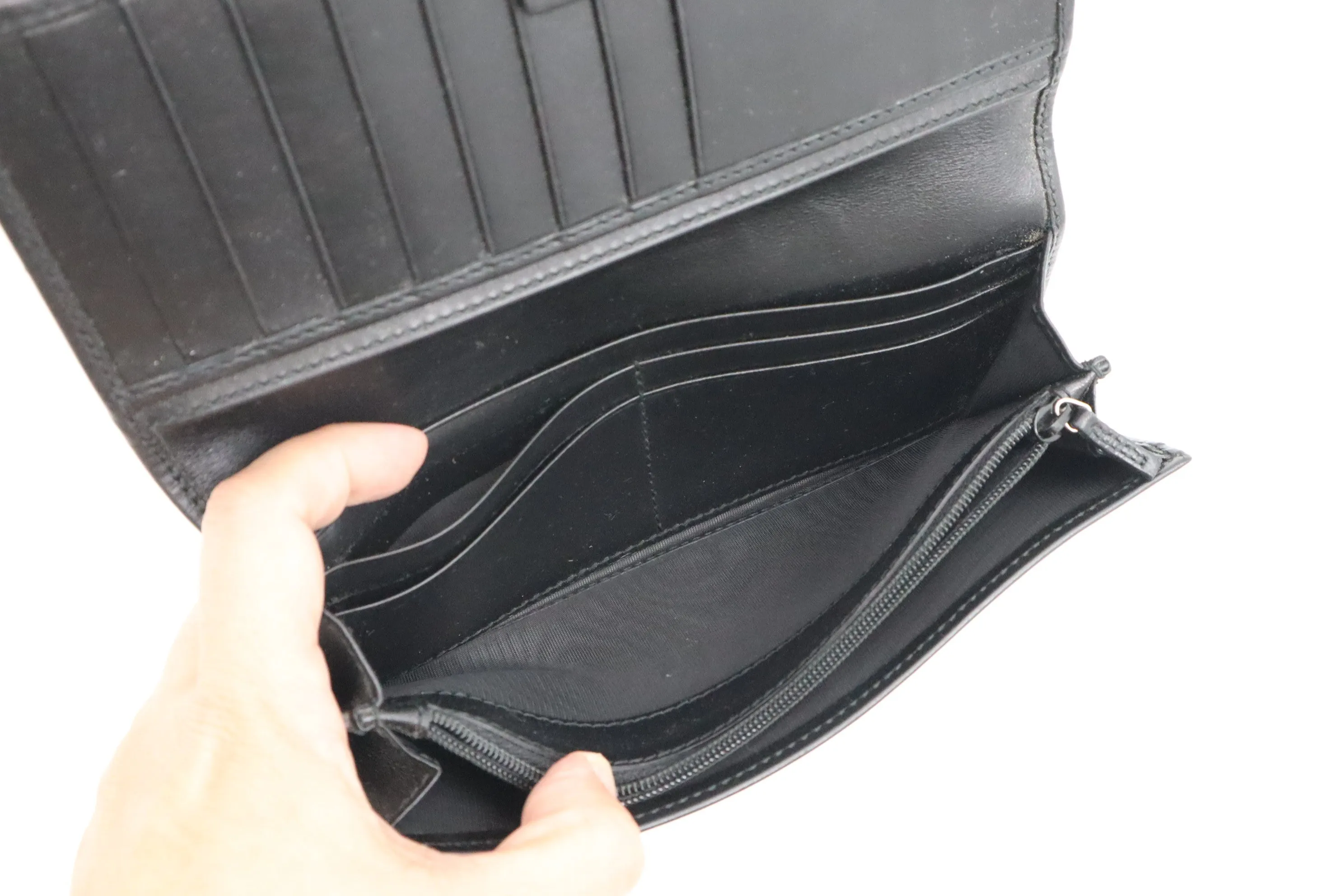 Gucci Long Wallet in Black Imprime Canvas