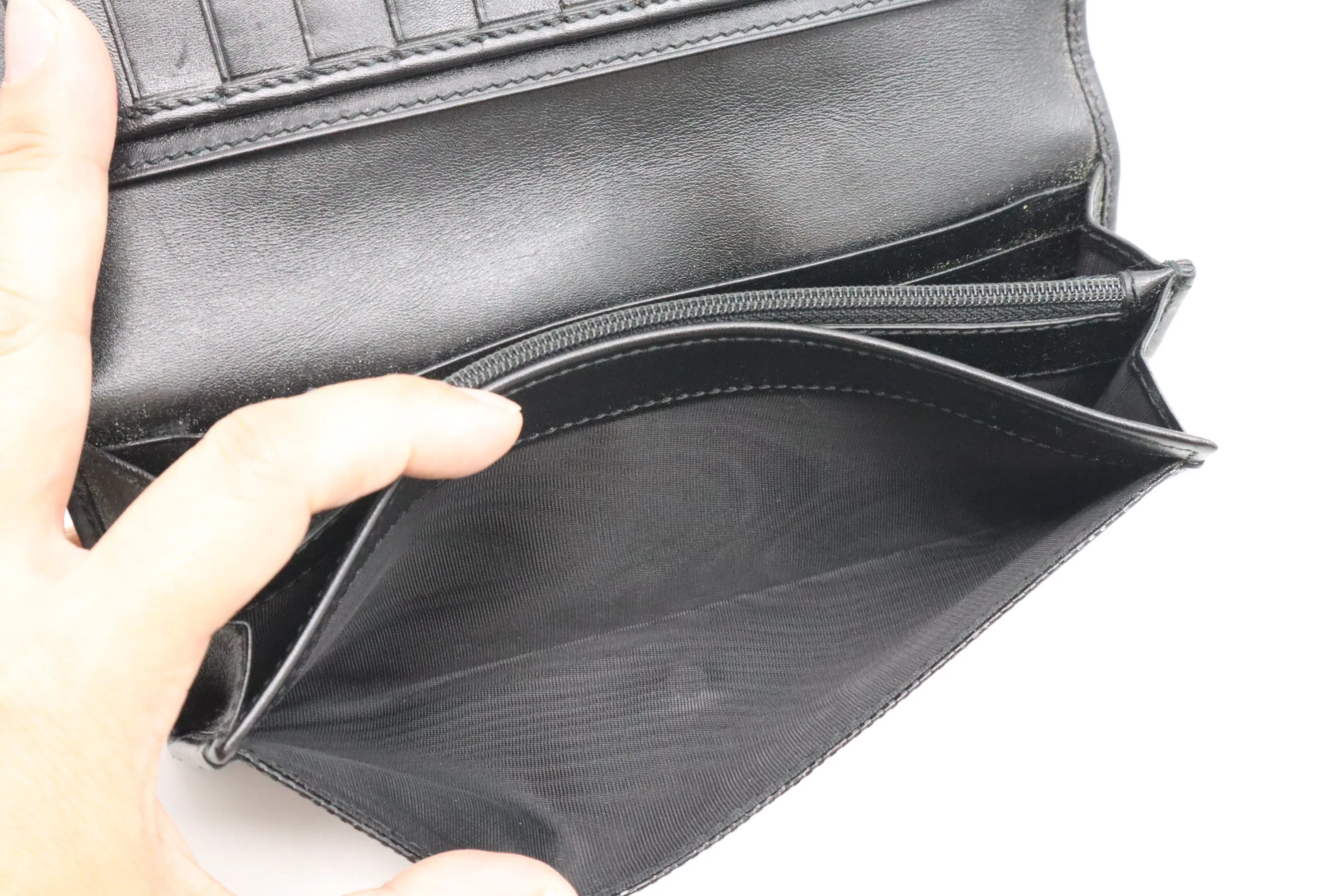 Gucci Long Wallet in Black Imprime Canvas