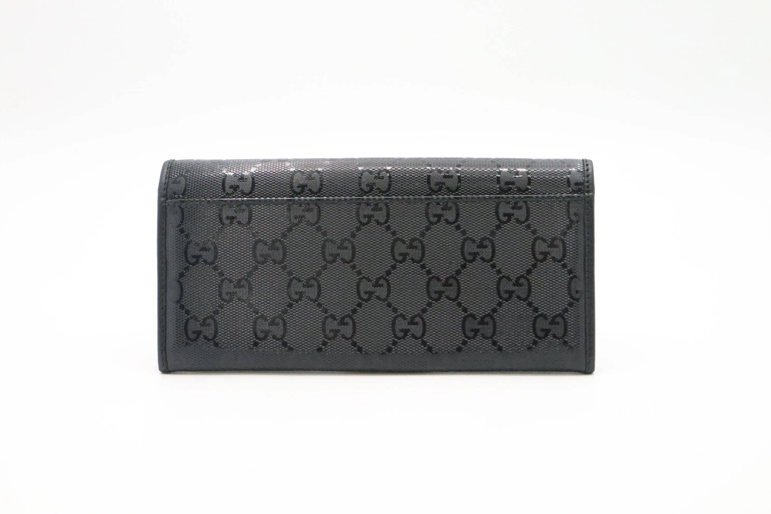 Gucci Long Wallet in Black Imprime Canvas