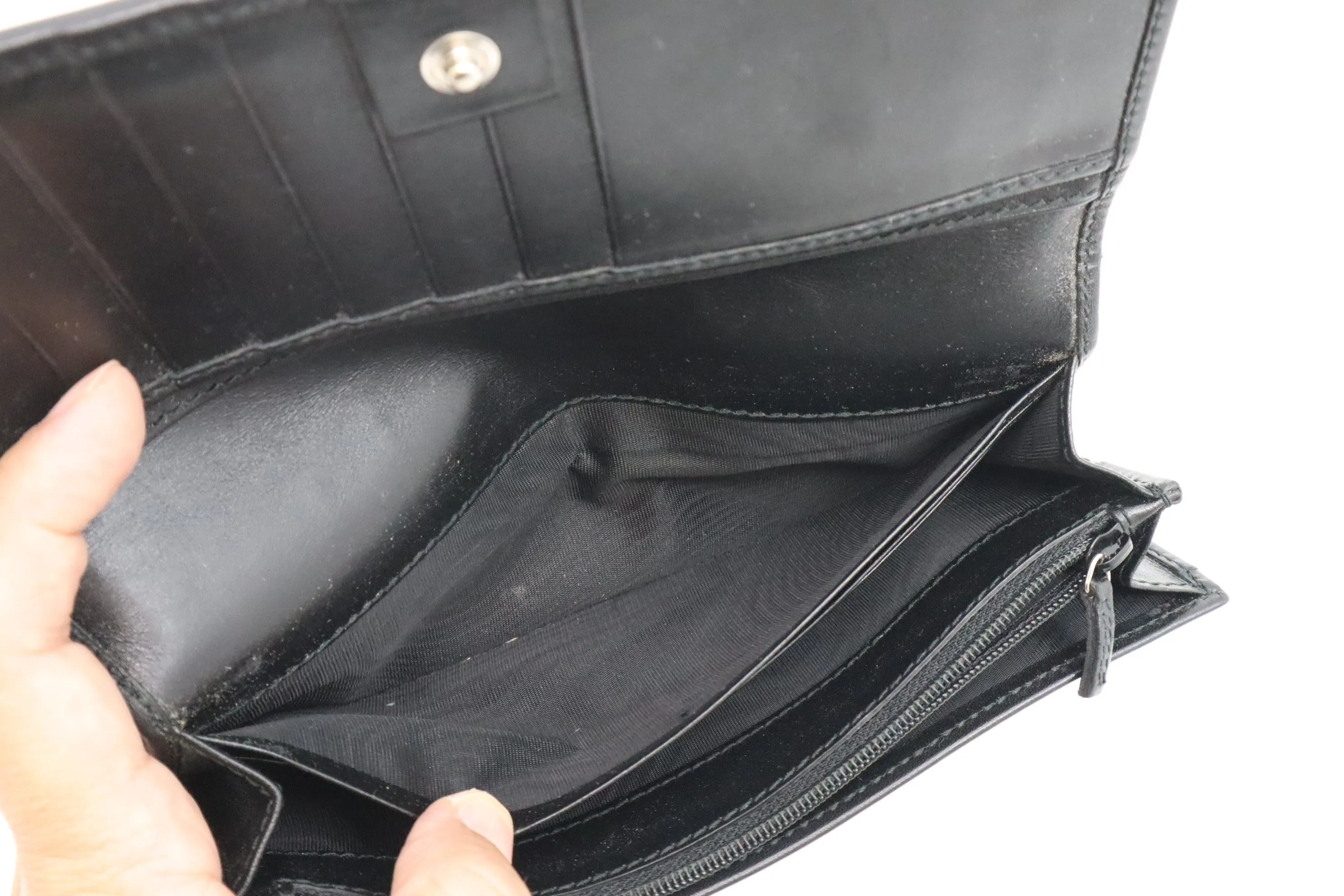 Gucci Long Wallet in Black Imprime Canvas