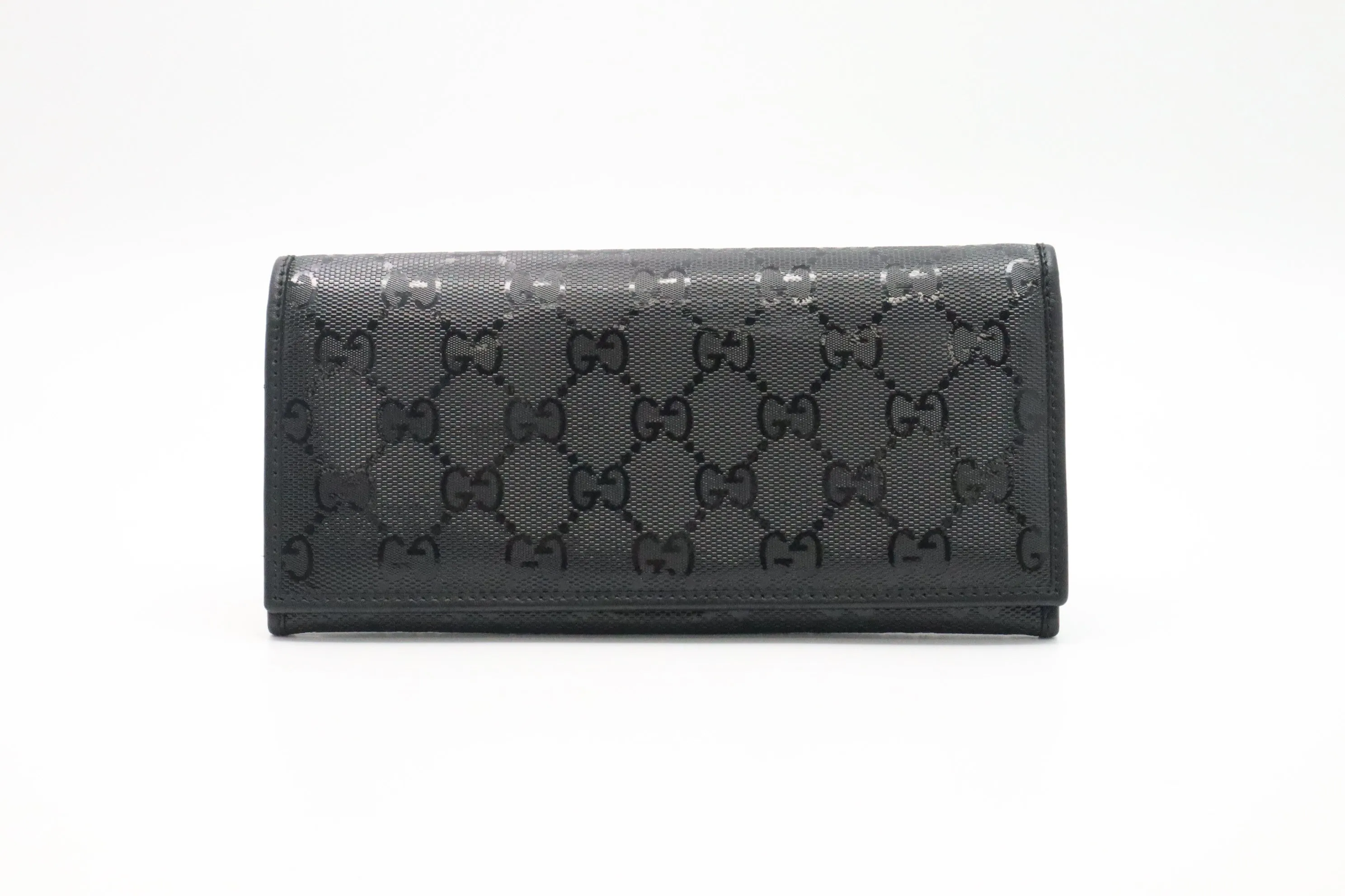 Gucci Long Wallet in Black Imprime Canvas