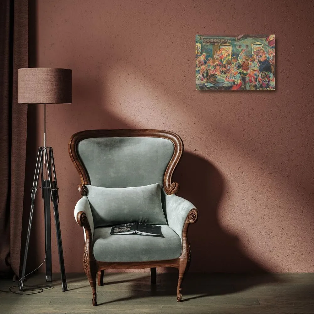 Gustáv Mallý 18x14 Gallery Wrapped Canvas Museum Art Print Titled: Study for the Painting Wedding Ii.