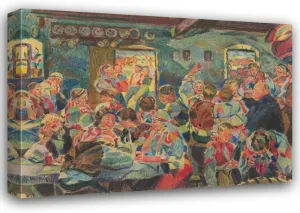 Gustáv Mallý 18x14 Gallery Wrapped Canvas Museum Art Print Titled: Study for the Painting Wedding Ii.