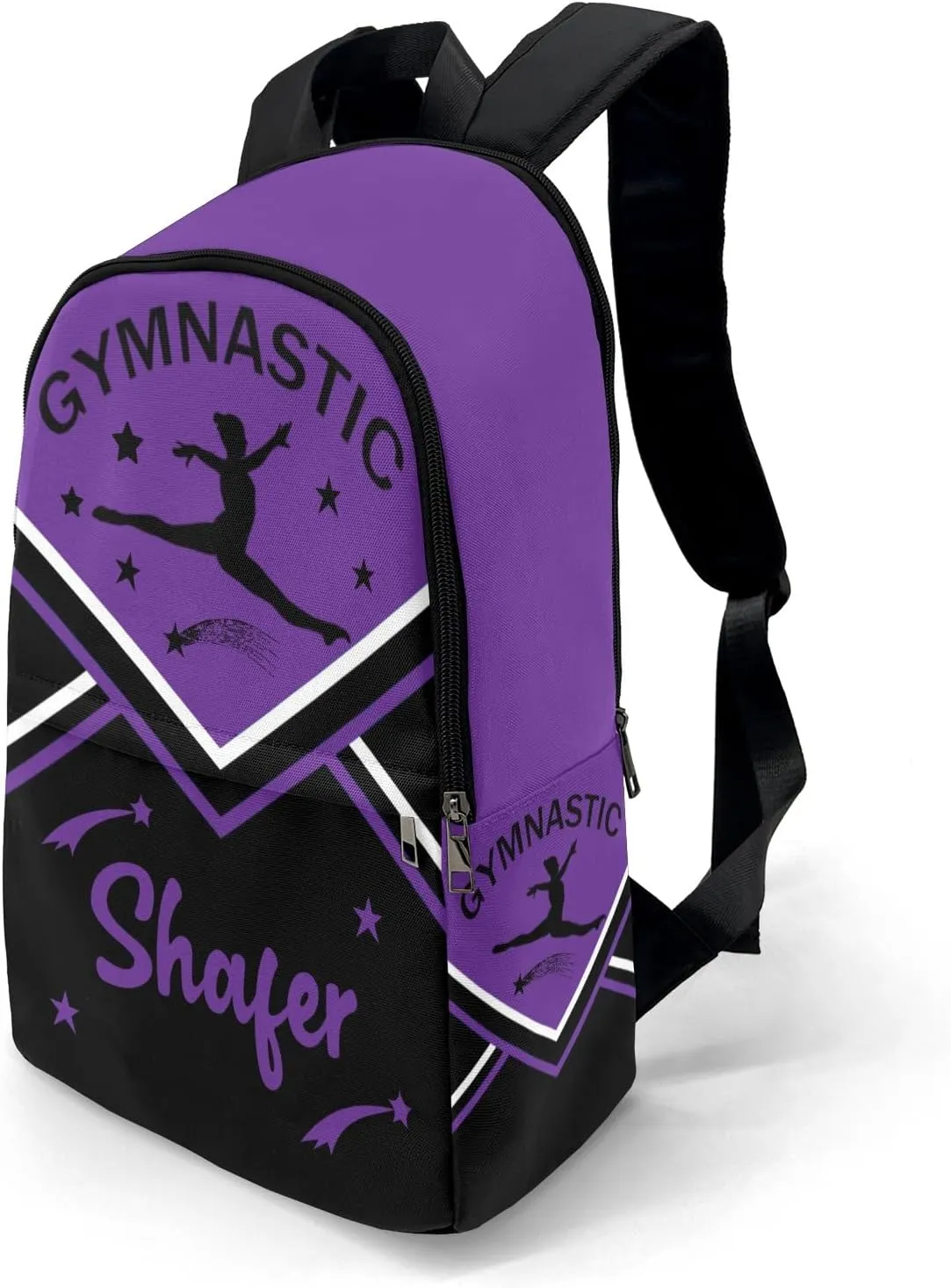 Gymnastic Purple Personalized Backpack for Teen Custom Travel Backpack for Boys Girs Bookbag Casual Bag Name Gift, Design 19, EU5566SS