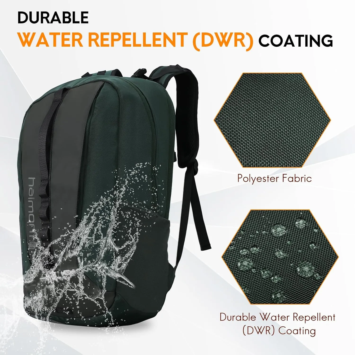 Haimont Small Travel Backpack Hiking Outdoor Everyday Daypack with 3 Compartments Men Women Water Resistant Bag, Casual