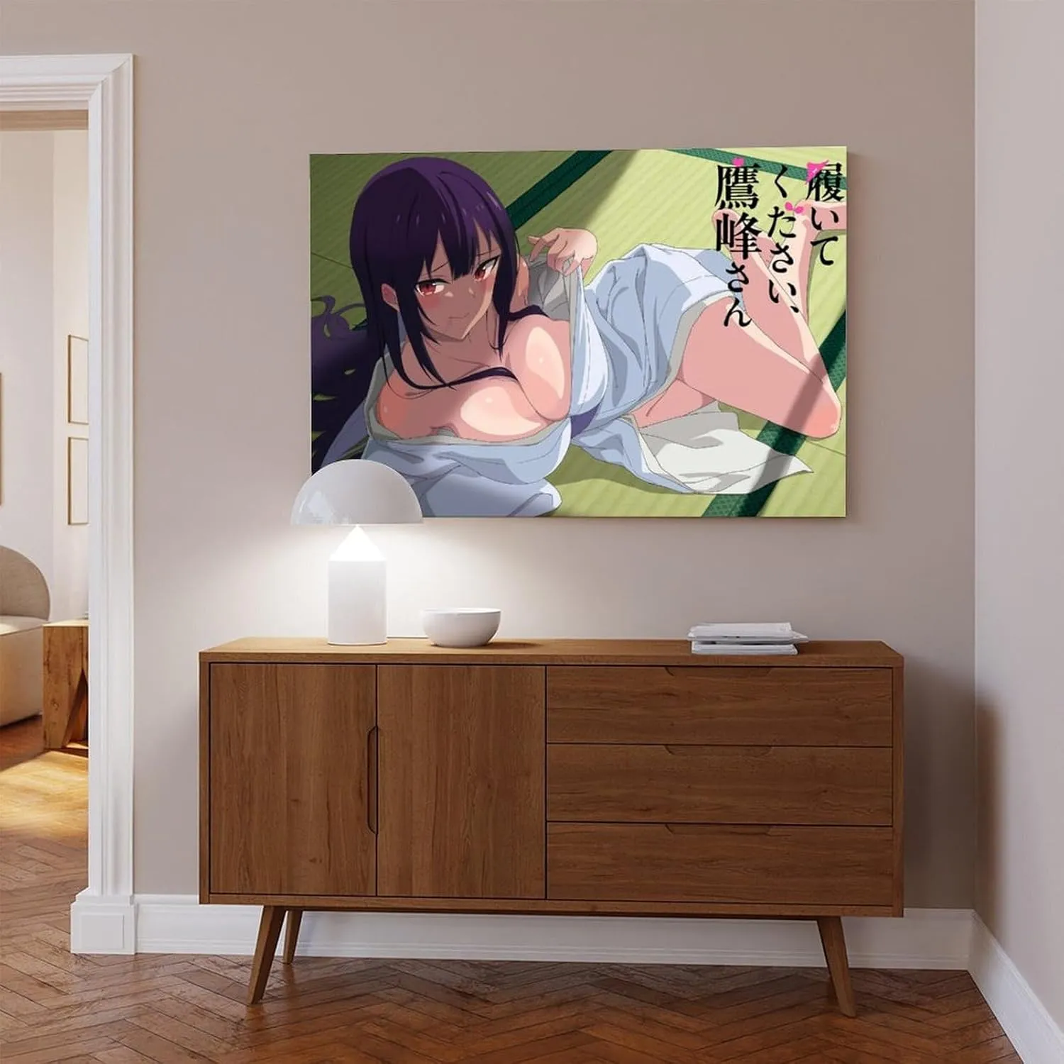 Haite Kudasai，Takamine-san Anime Poster Canvas Poster Wall Art Decor Print Picture Paintings for Living Room Bedroom Decoration Frame:24x36inch(60x90cm)