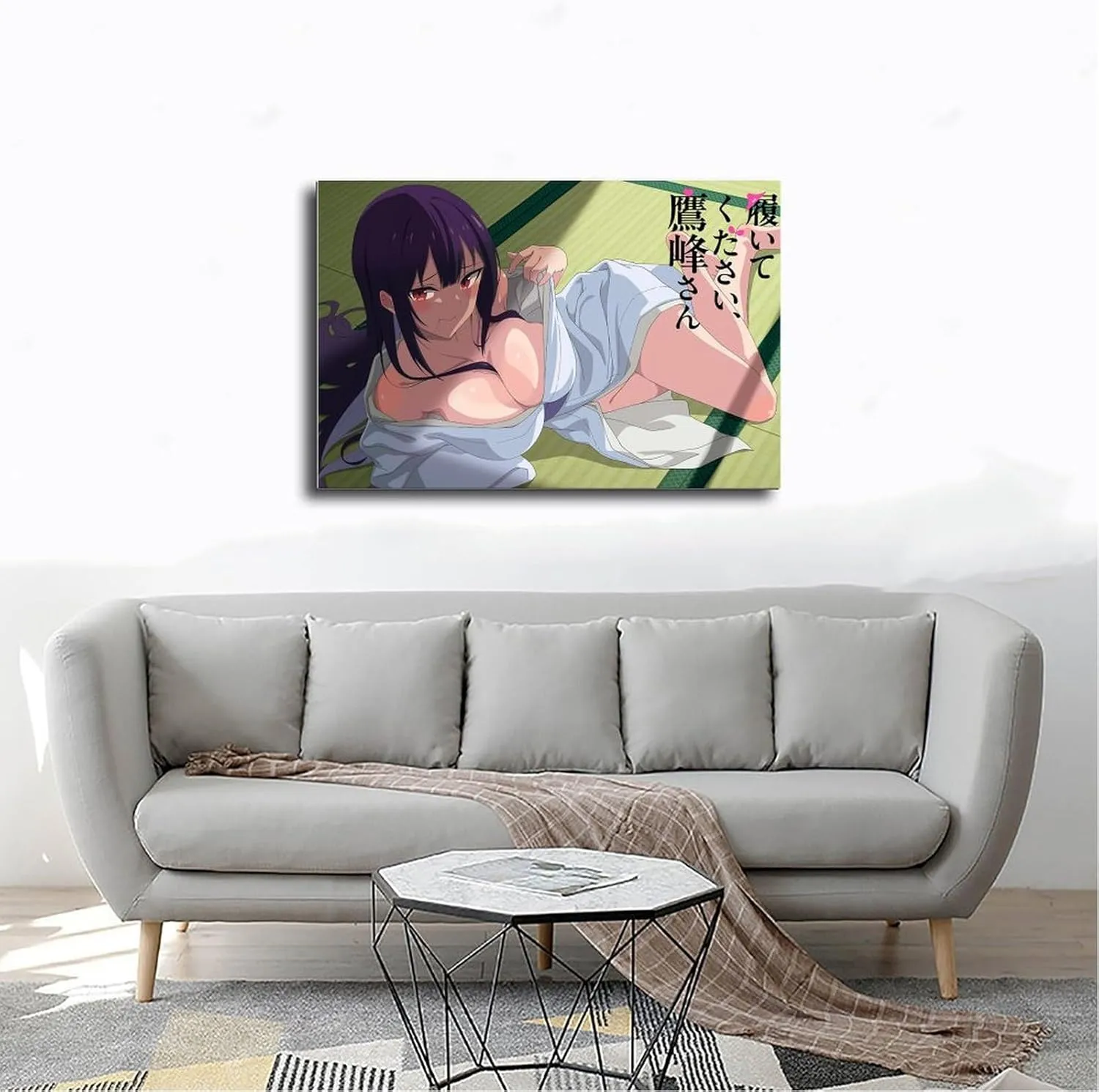 Haite Kudasai，Takamine-san Anime Poster Canvas Poster Wall Art Decor Print Picture Paintings for Living Room Bedroom Decoration Frame:24x36inch(60x90cm)