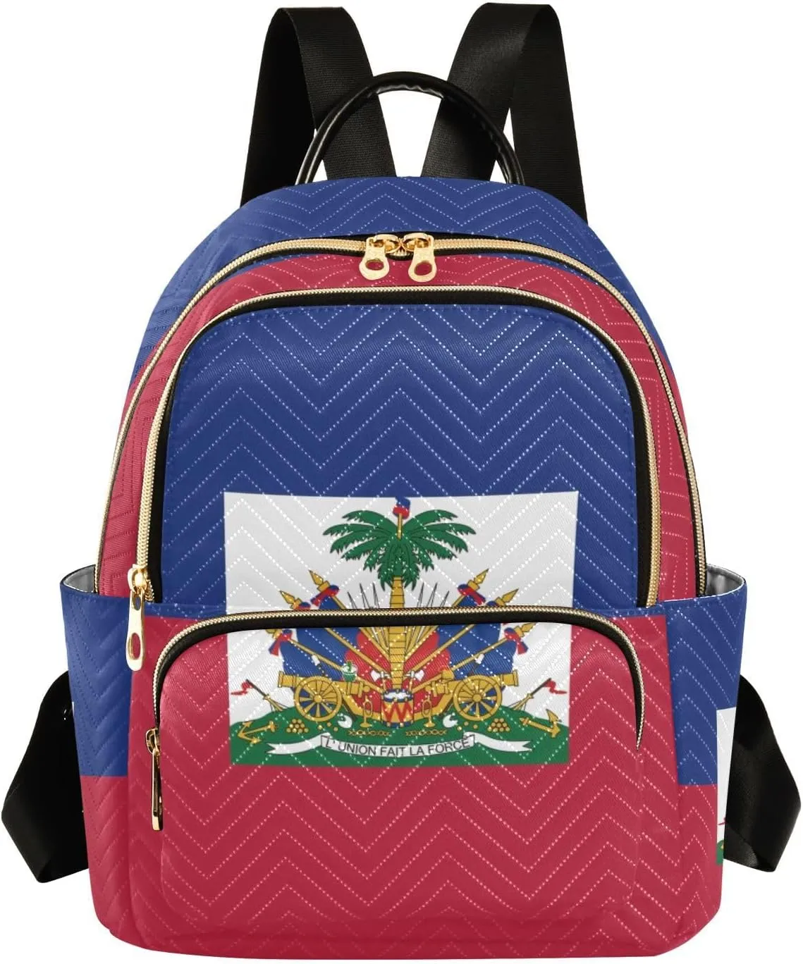 Haiti Flag Mini Backpack for Women, Travel Backpack Purse Daypack Shoulder Bag for Ladies