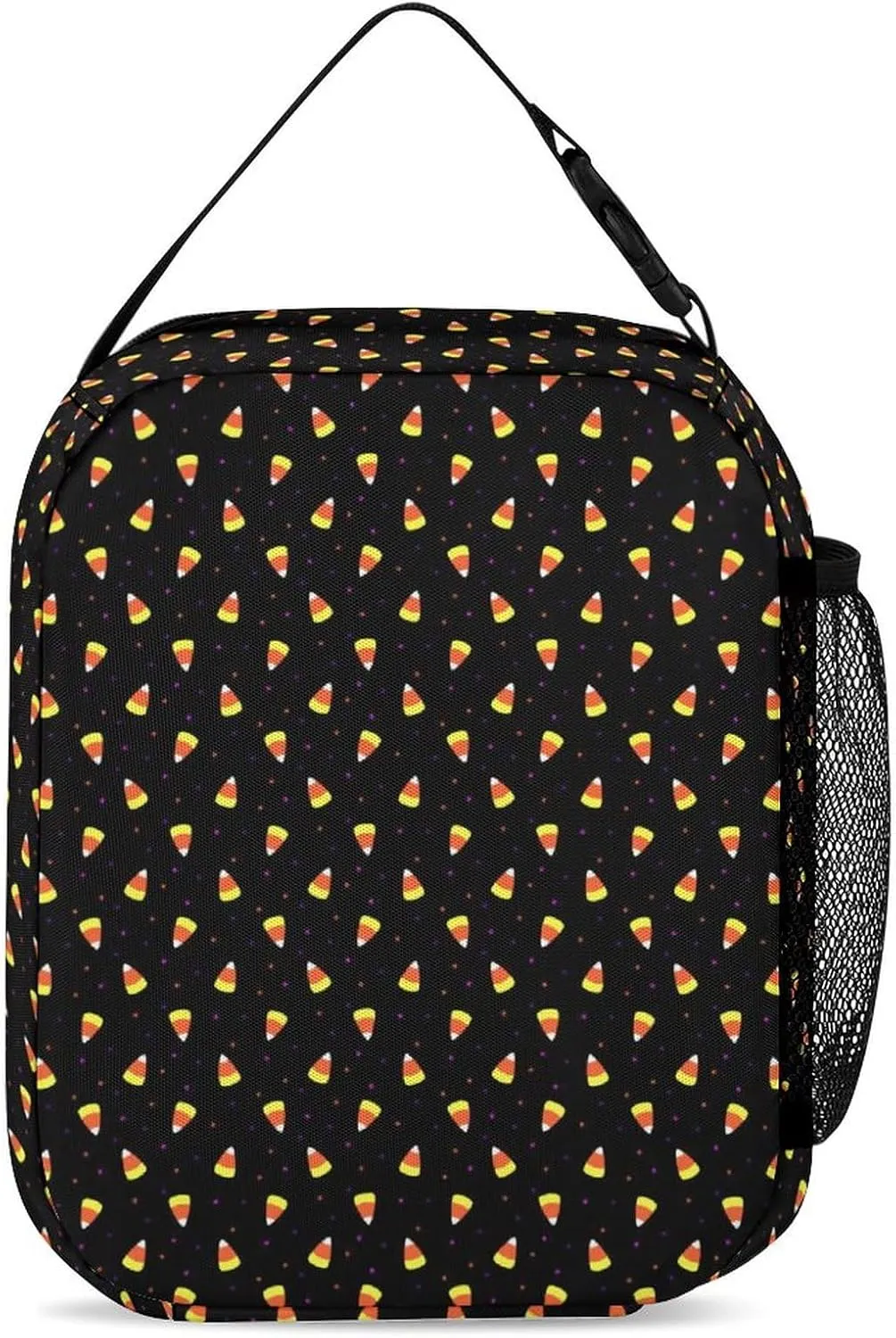 Halloween Candy Corn Backpack Portable Meal Bag, Stationery Bag Set, Sturdy And Durable