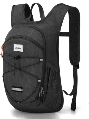 HALOVIE 15L Foldable Hiking Backpack Lightweight Travel Daypack Shoulder Pocket with Chest Strap Small Packable Pack for Walking Women Men (Black)