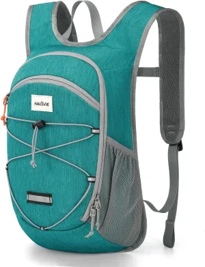 HALOVIE 15L Foldable Hiking Backpack Lightweight Travel Daypack Shoulder Pocket with Chest Strap Small Packable Pack for Walking Women Men (Cyan)