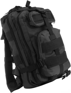 HANABASS Camouflage Backpack for Men Lightweight Outdoor Rucksack for Hiking Trekking Camping Travel Capacity Straps Versatile Small Pack Black