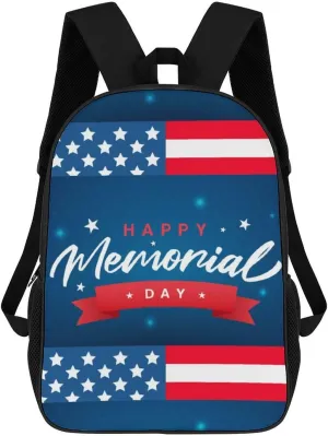 Happy Memorial Day 2023 Backpack for Worker Business Hiking Travel Bag Shoulders Bag