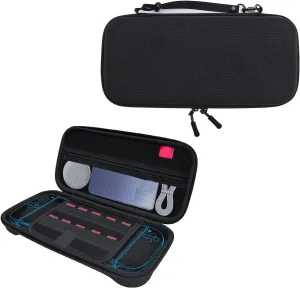 Hard Shell Portable Travel Storage Bag for Switch 2 EVA Hard Shell 2025 Version with 10 Game Card Pockets (Black)