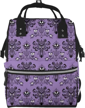 Haunted Mansion 1 Diaper Bag Backpack Large Capacity Multifunction with Insulated Pockets Waterproof Baby Diaper Bags Baby Travel Essentials for Moms,Dads,Newborns