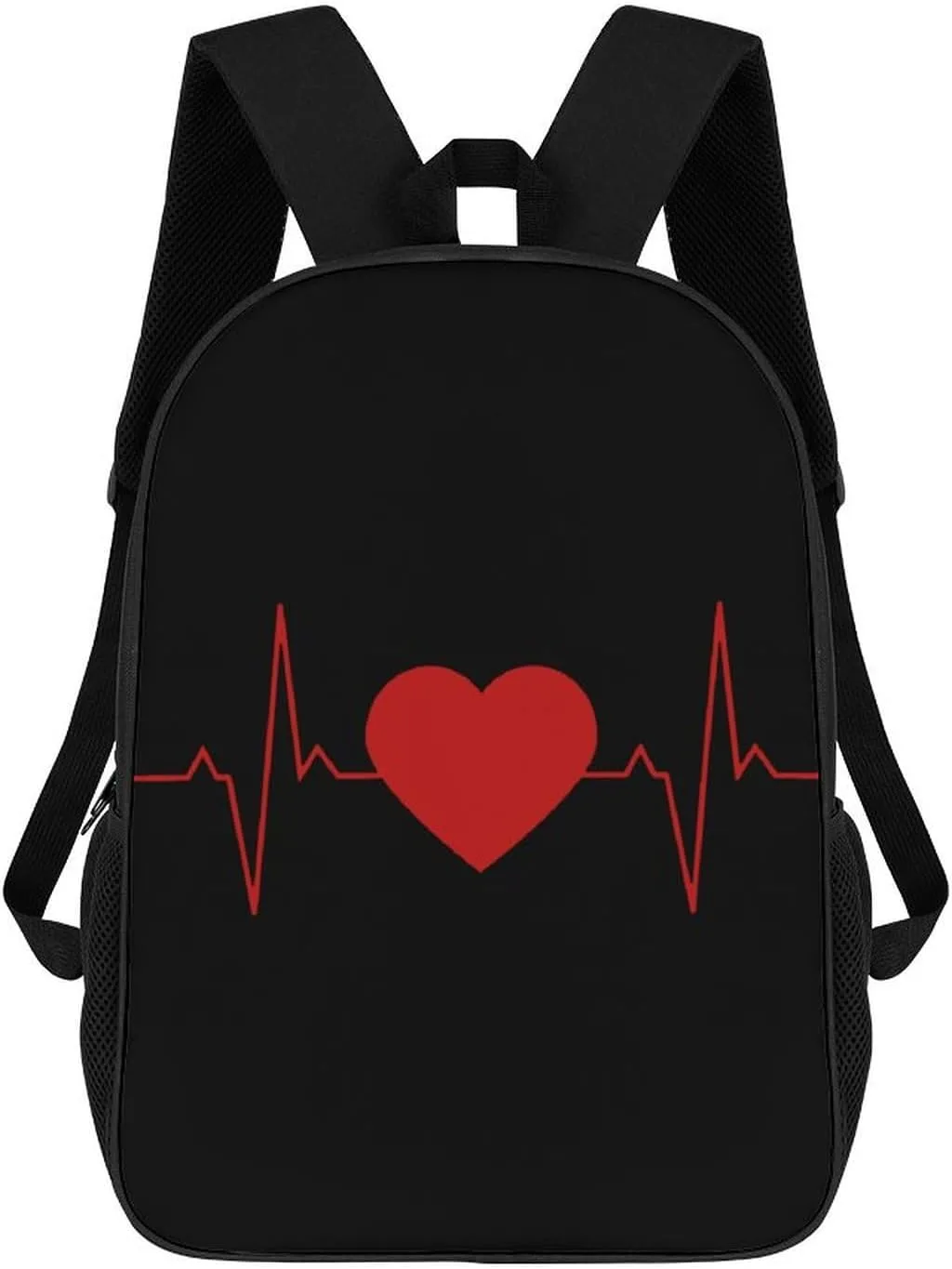 Heartbeat Line Travel Laptop Backpack for Men Women Fashion 17 Inch Shoulder Bag Bookbag Daypack