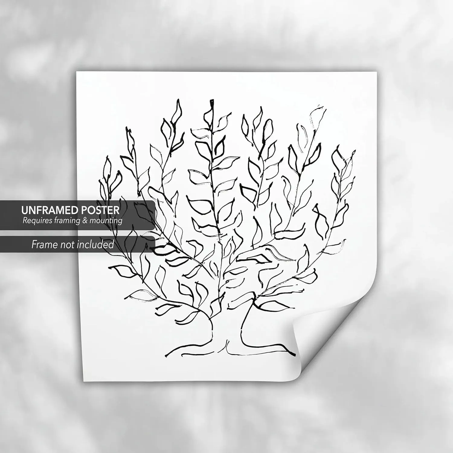 Henri Matisse 'Le Platane' Canvas Wall Art | Black & White Minimalist Poster Print | Abstract Expressionist Art for Modern Home & Office Decor