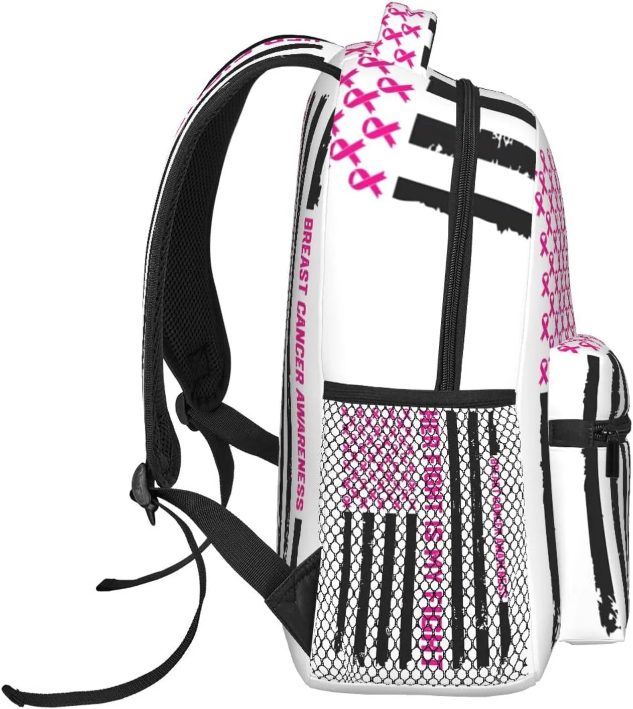 Her Fight Is My Fight American Flag Backpack Casual Pack Bag Laptop Backpack With Side Pocket Front Zipper Pocket Bookpack Travel Daypack Picnic Rucksack