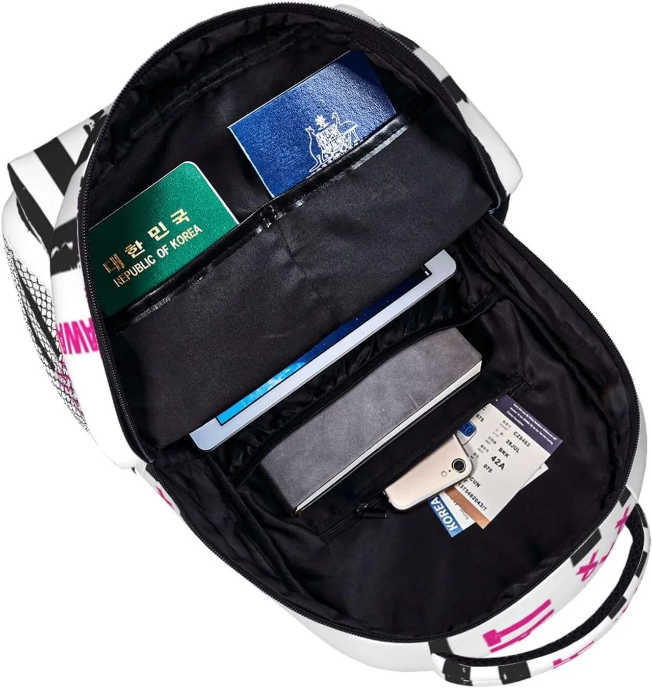 Her Fight Is My Fight American Flag Backpack Casual Pack Bag Laptop Backpack With Side Pocket Front Zipper Pocket Bookpack Travel Daypack Picnic Rucksack
