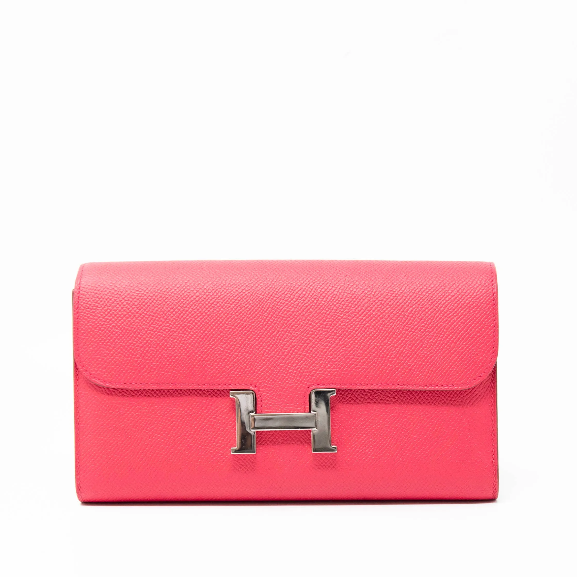 Hermes Rose Extreme Long  Constance Wallet