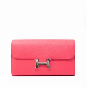 Hermes Rose Extreme Long  Constance Wallet