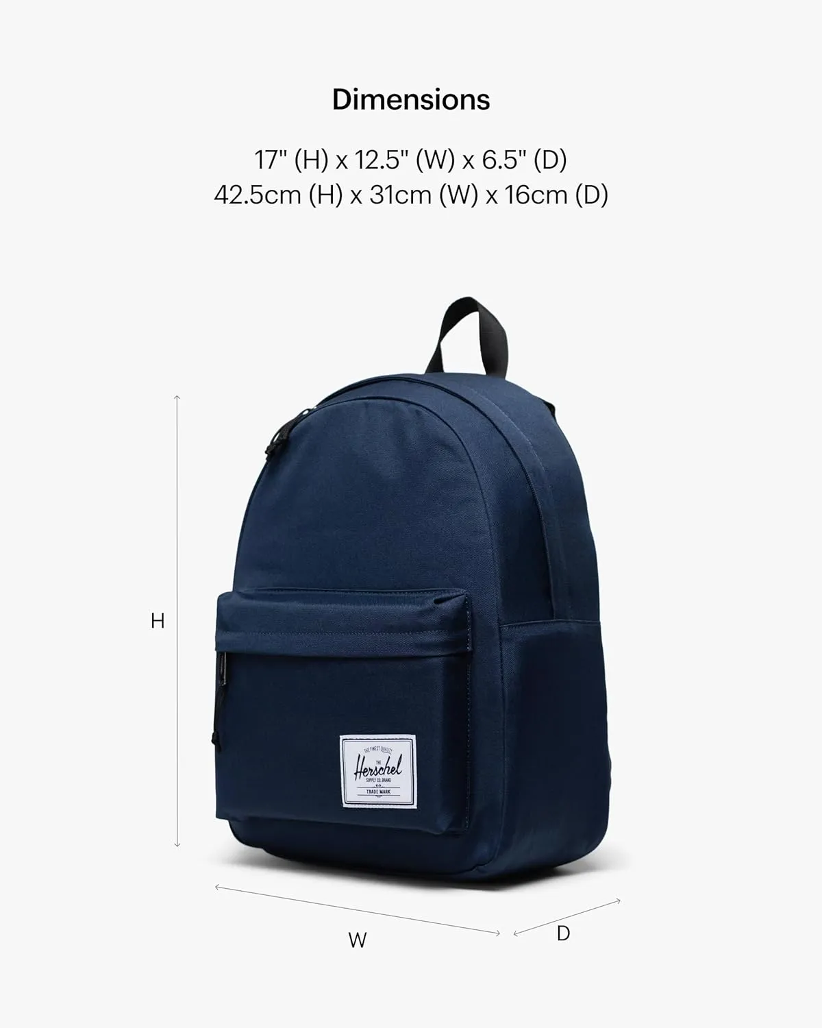 Herschel Supply Co. Classic Backpack, Navy, One Size