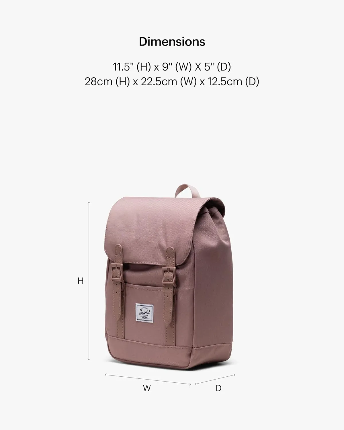 Herschel Supply Co. Retreat Backpack, Ash Rose, Mini-10L