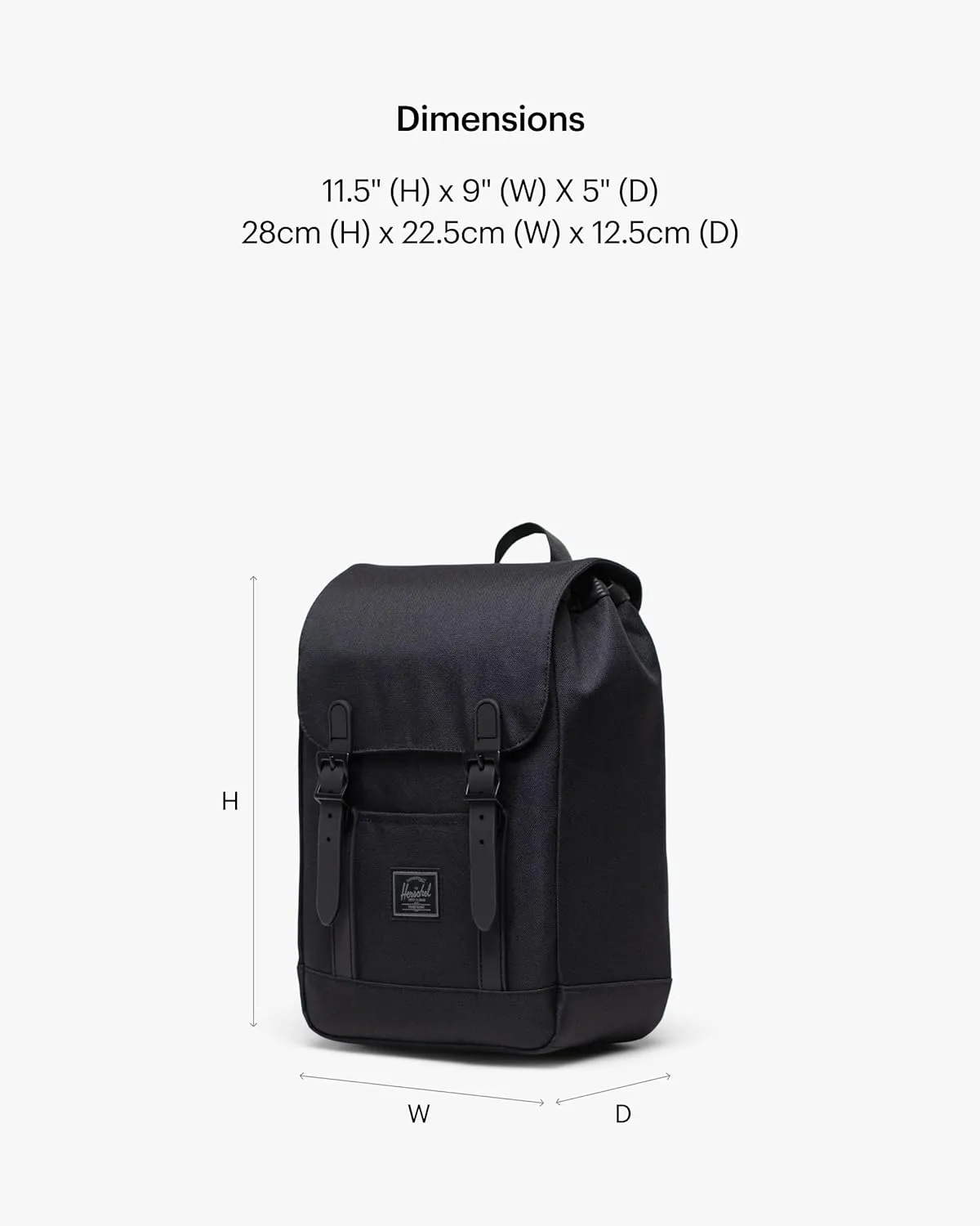 Herschel Supply Co. Retreat Backpack, Black Tonal (Limited Edition), Mini-10L