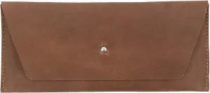 Hide & Drink, Long Utility Pouch Handmade from Full Grain Leather, Stylish Wallet for Carrying and Storing Cash, Coins, Cards
