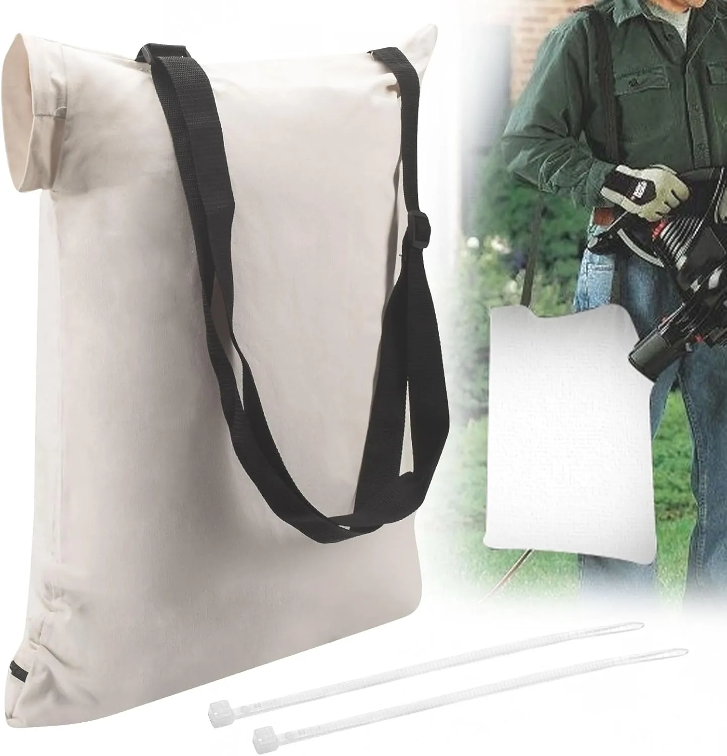 High-Capacity Pro Max 5140125-95 Leaf Blower Vacuum Vac Shoulder Bag - Replaces 5140117-99, for Black & Decker 12 Amp Vacuum BV2900 BV3100 Model (bag)