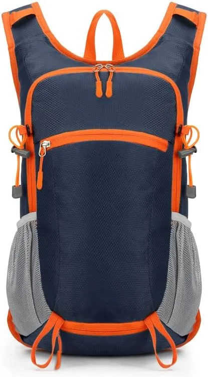 Hiking Backpack 20L Lightweight Outdoor Daypack Waterproof Wear Resistant Cycling Travel Bag Large Capacity for Trekking Use (Blue)