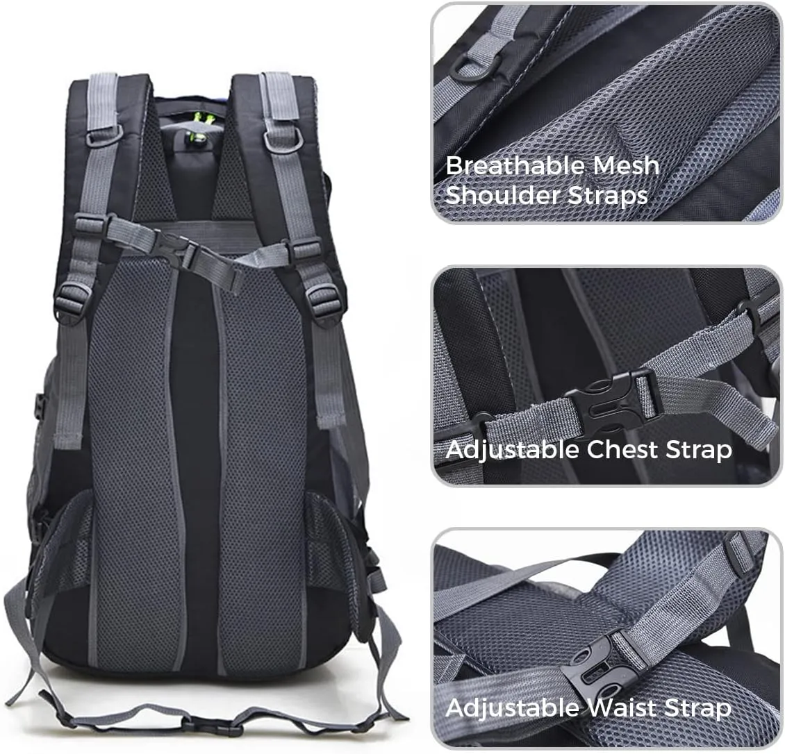 Hiking Backpack 50L Climbing Camping Backpack Large Rucksack for Trekking Travel Outdoor Sport
