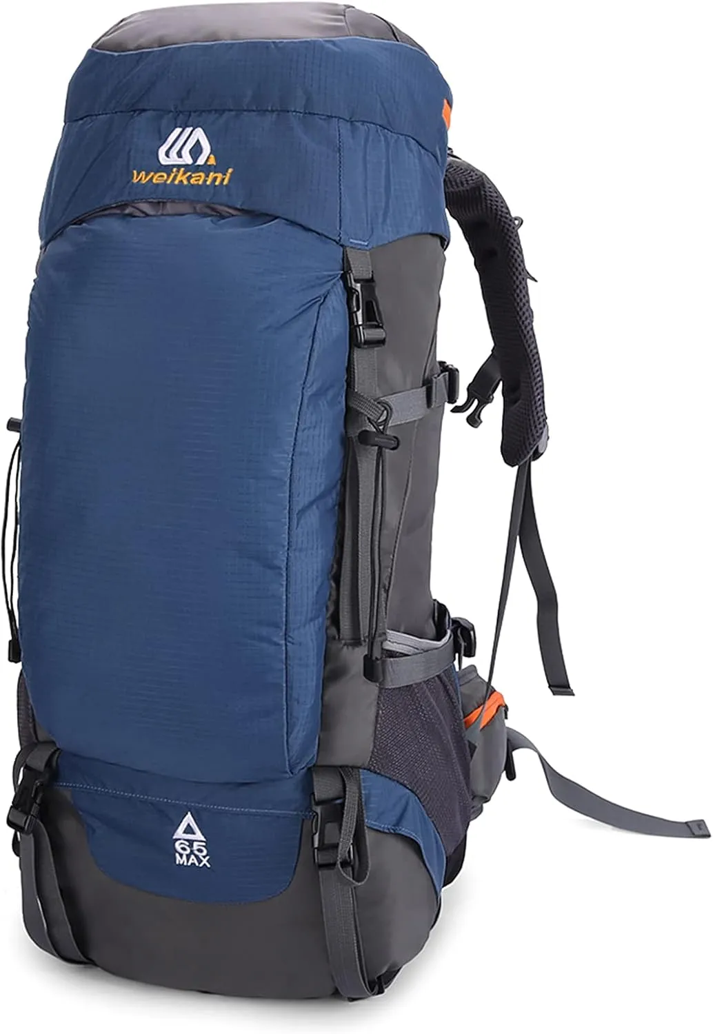Hiking backpack, 65L Hiking Backpack Waterproof Outdoor Sport Travel Daypack for Men Women Camping Trekking Touring,outdoor backpack(Dark Blue)