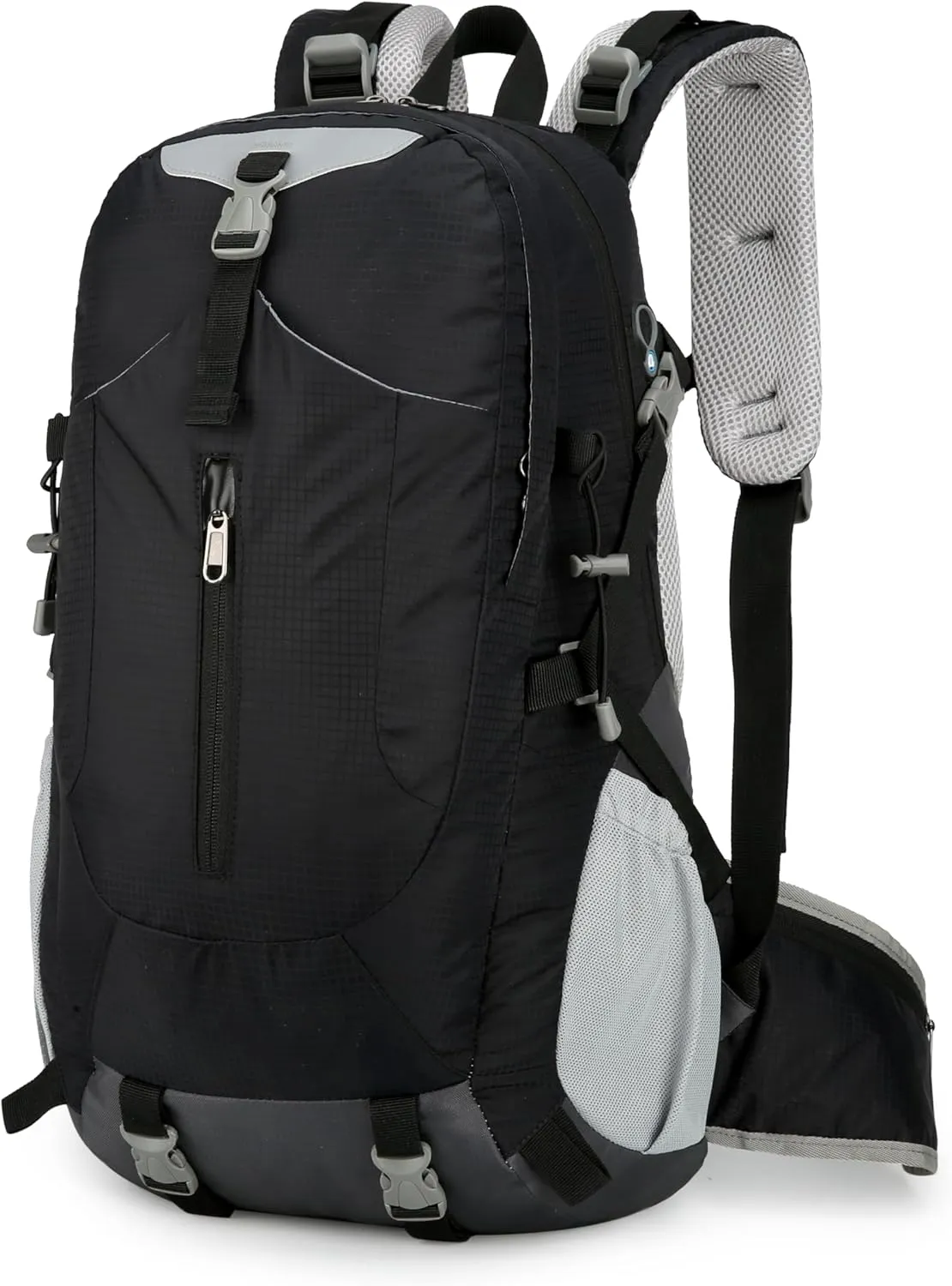 Hiking Backpack for Men and Women, Travel, Sport Outdoor, Lightweight Back Pack, Camping, Bag, waterproof, 40L.(Black)