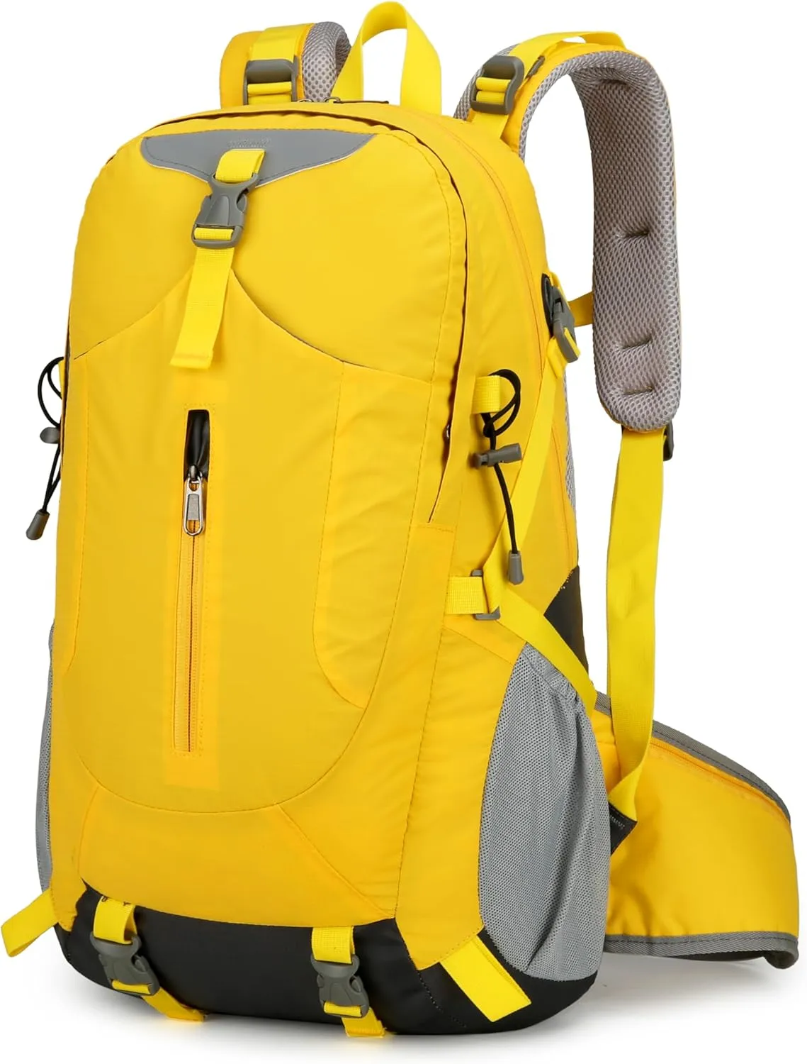 Hiking Backpack for Men and Women, Travel, Sport Outdoor, Lightweight Back Pack, Camping, Bag, waterproof, 40L.(Yellow)