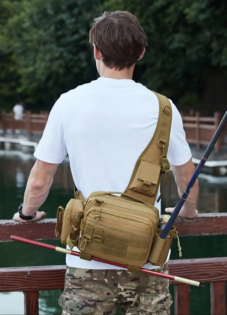 Hiking Backpack Lightweight Outdoor Day Pack for Men and Women Durable Waterproof Travel Backpack (Light Brown, 7.87 Inches)