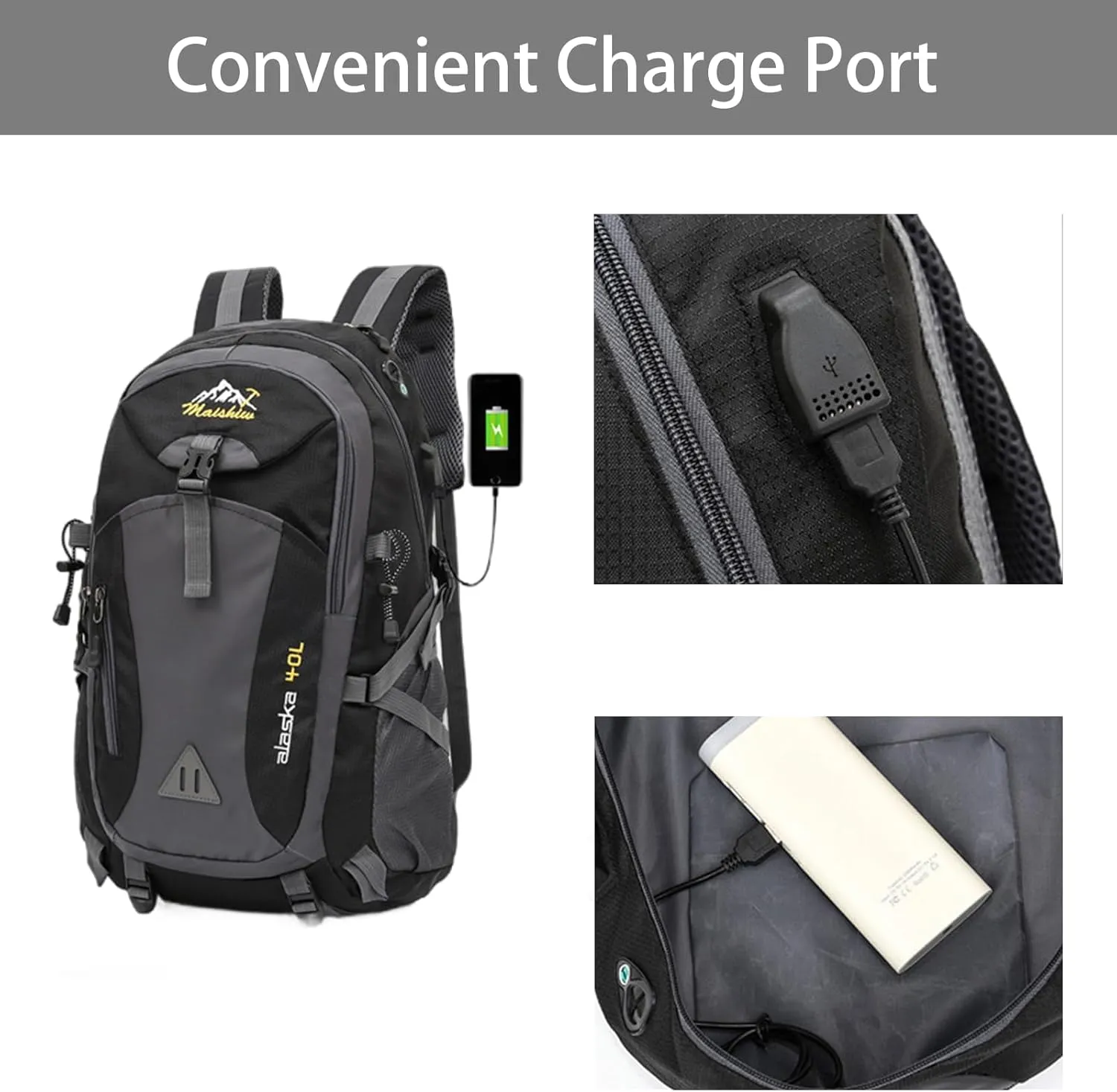 Hiking Backpack Lightweight Packable Hiking Daypack Small Travel Outdoor Foldable Shoulder Bag A