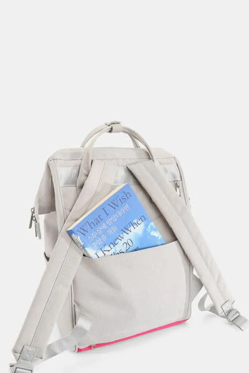 Himawari Waterproof Backpack with External USB Port and Contrast Design