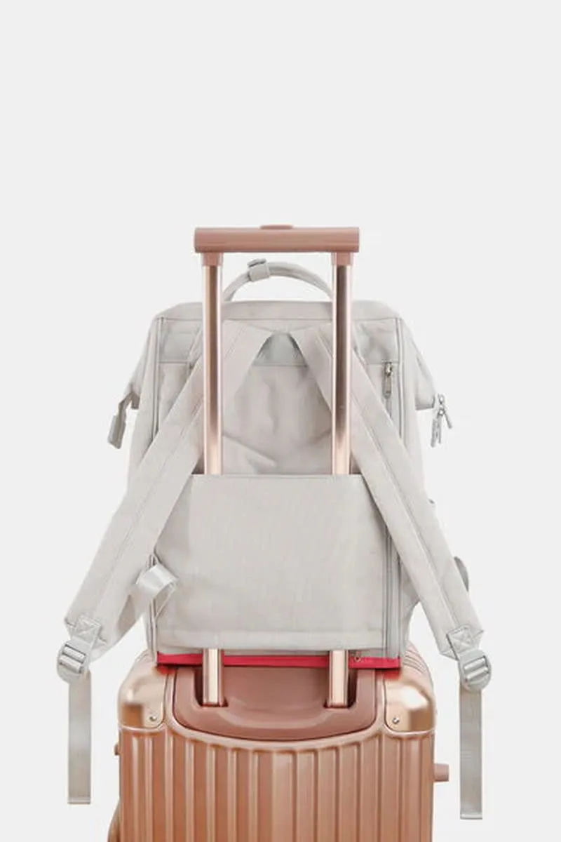 Himawari Waterproof Backpack with External USB Port and Contrast Design