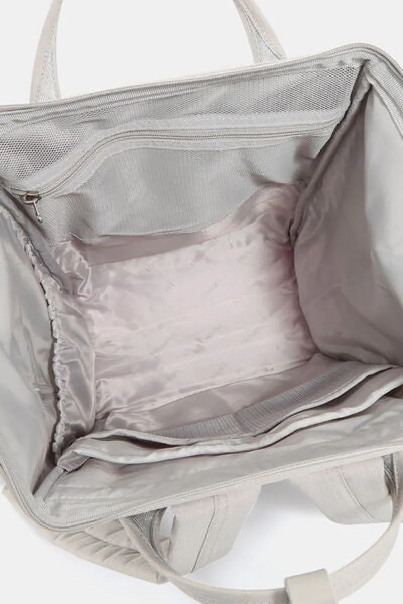 Himawari Waterproof Backpack with External USB Port and Contrast Design