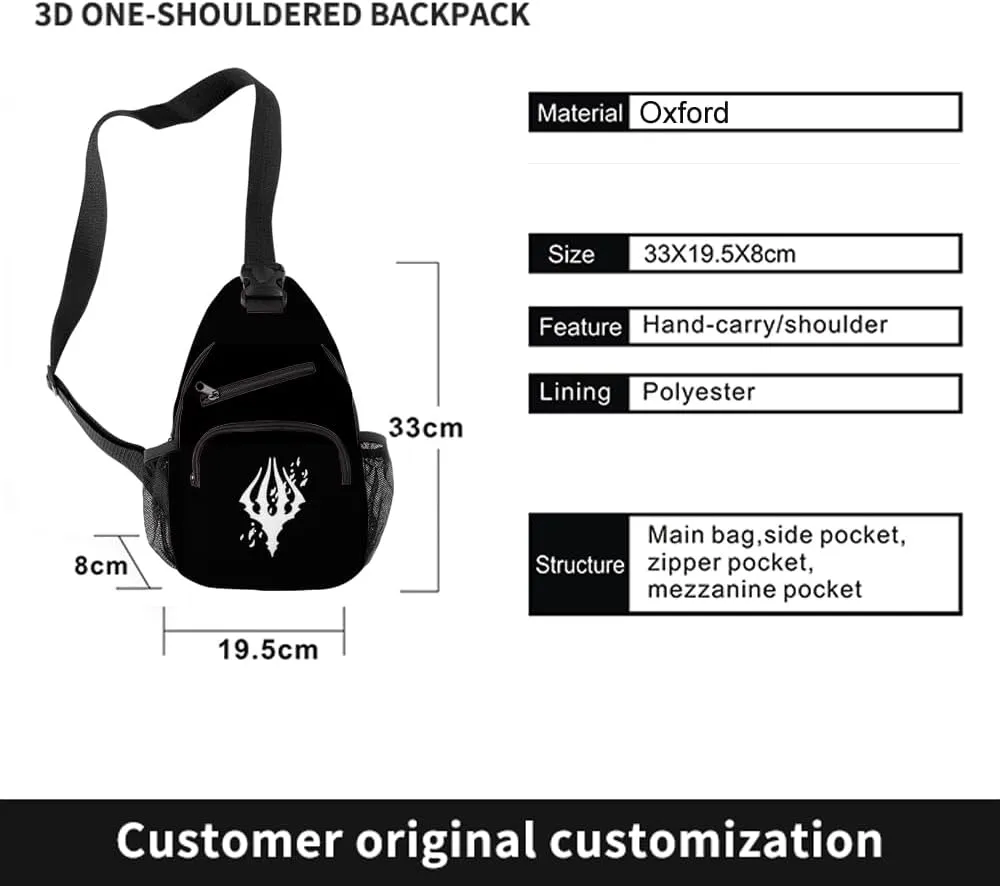 Hollow Knight Merch Women Men Multipurpose Bag Cosplay Backpack Casual Fashion Daypack (Black-Suit)