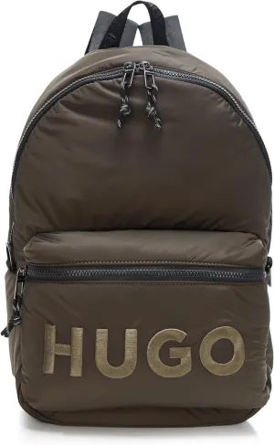 HUGO Rikky Tonal Logo Nylon Backpack, juniper, PCE.