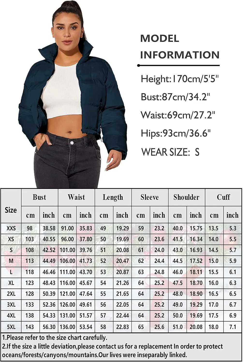 Hujoin Women's Crop Short Jacket Cropped Puffer Fashion Jackets for Women Warm Winter Lightweight Coat
