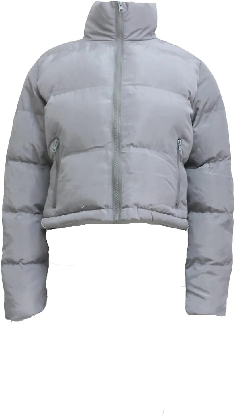 Hujoin Women's Crop Short Jacket Cropped Puffer Fashion Jackets for Women Warm Winter Lightweight Coat