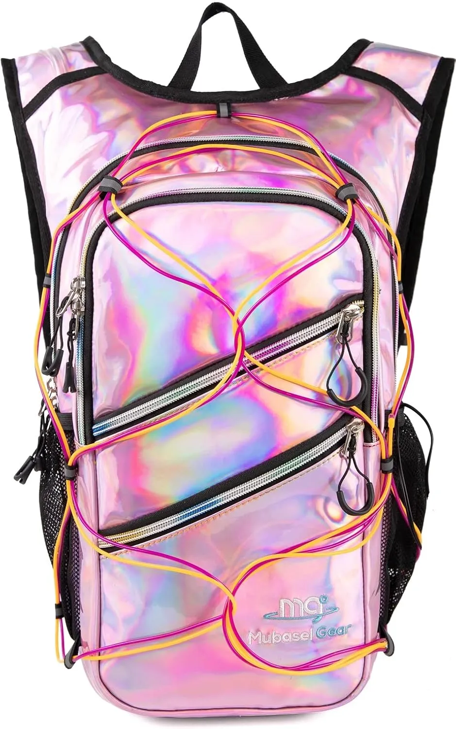 Hydration Backpack Pack with Cool Lights, 2L Water Bladder, Lightweight Bag for Running, Hiking, Bike, Climbing, Music Festival Essential, and Rave