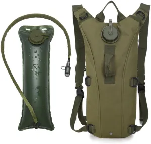 Hydration Pack Hiking Water Backpack with 3L Water Bladder, Adjustable Water Storage Reservoir Bag Men Women Running Vest for Hiking Running Cycling Climbing Camping