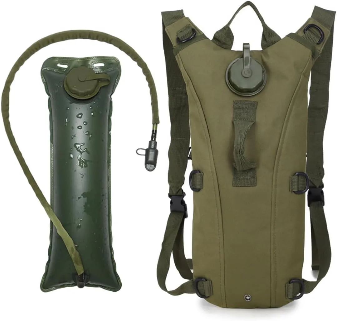 Hydration Pack Hiking Water Backpack with 3L Water Bladder, Adjustable Water Storage Reservoir Bag Men Women Running Vest for Hiking Running Cycling Climbing Camping