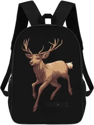 I Like Big Deer Laptop Backpack for Men Women 17 Inch Shoulder Bag Travel Daypack